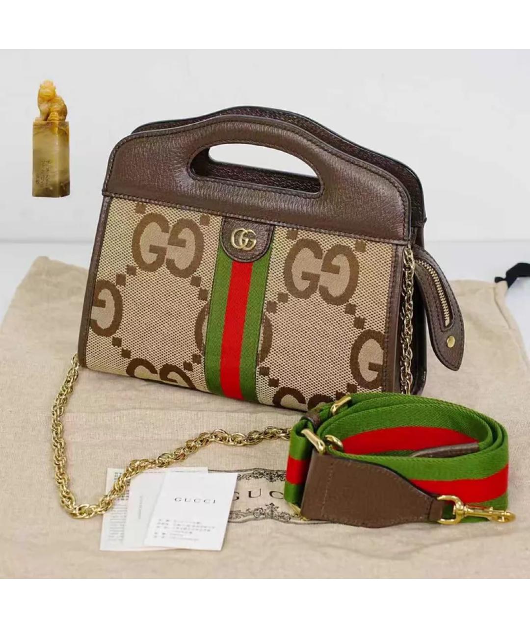 GUCCI Мульти кожаная сумка с короткими ручками, фото 8