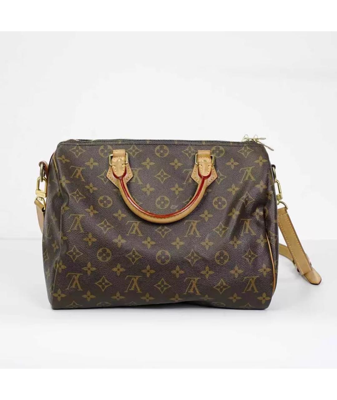 LOUIS VUITTON Коричневая сумка с короткими ручками, фото 4