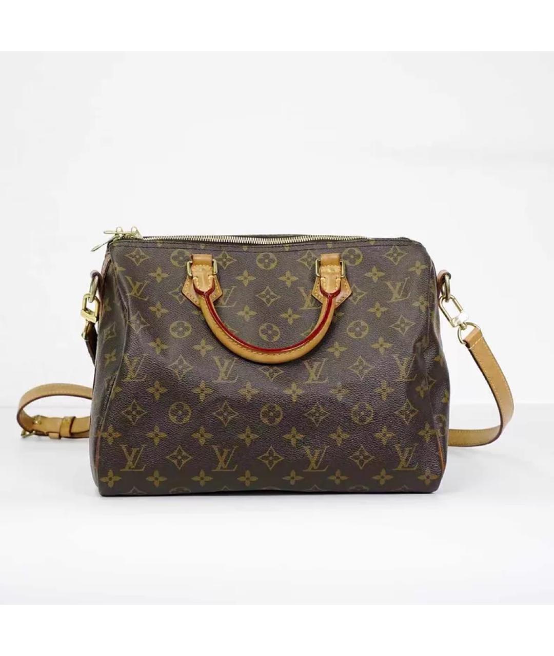 LOUIS VUITTON Коричневая сумка с короткими ручками, фото 7