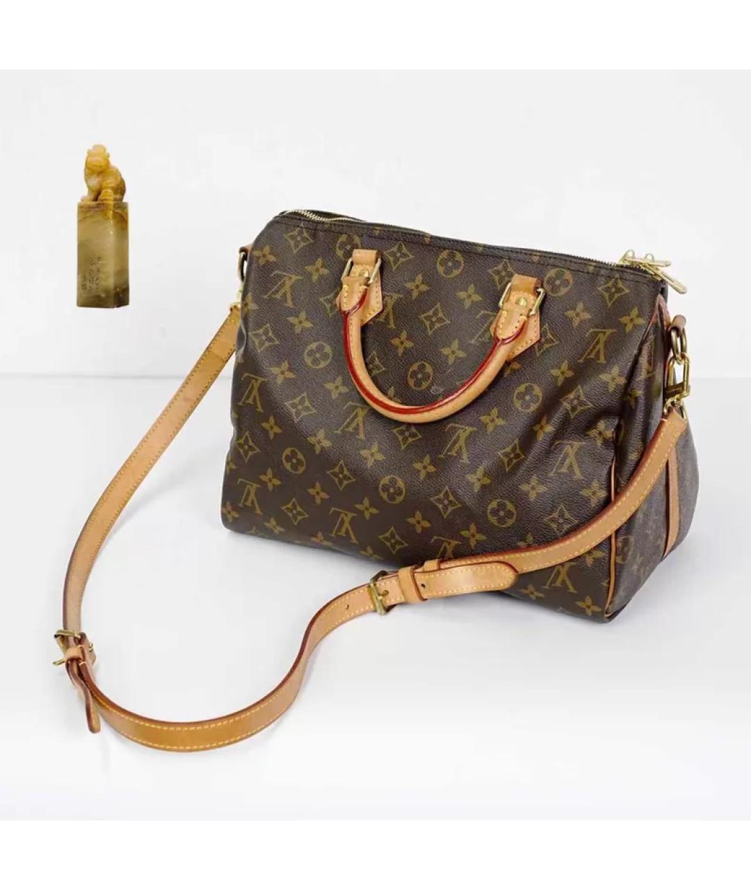 LOUIS VUITTON Коричневая сумка с короткими ручками, фото 9