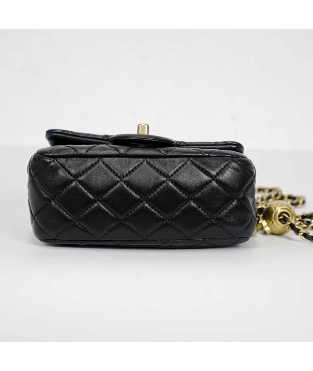 CHANEL Черная кожаная сумка через плечо, фото 7