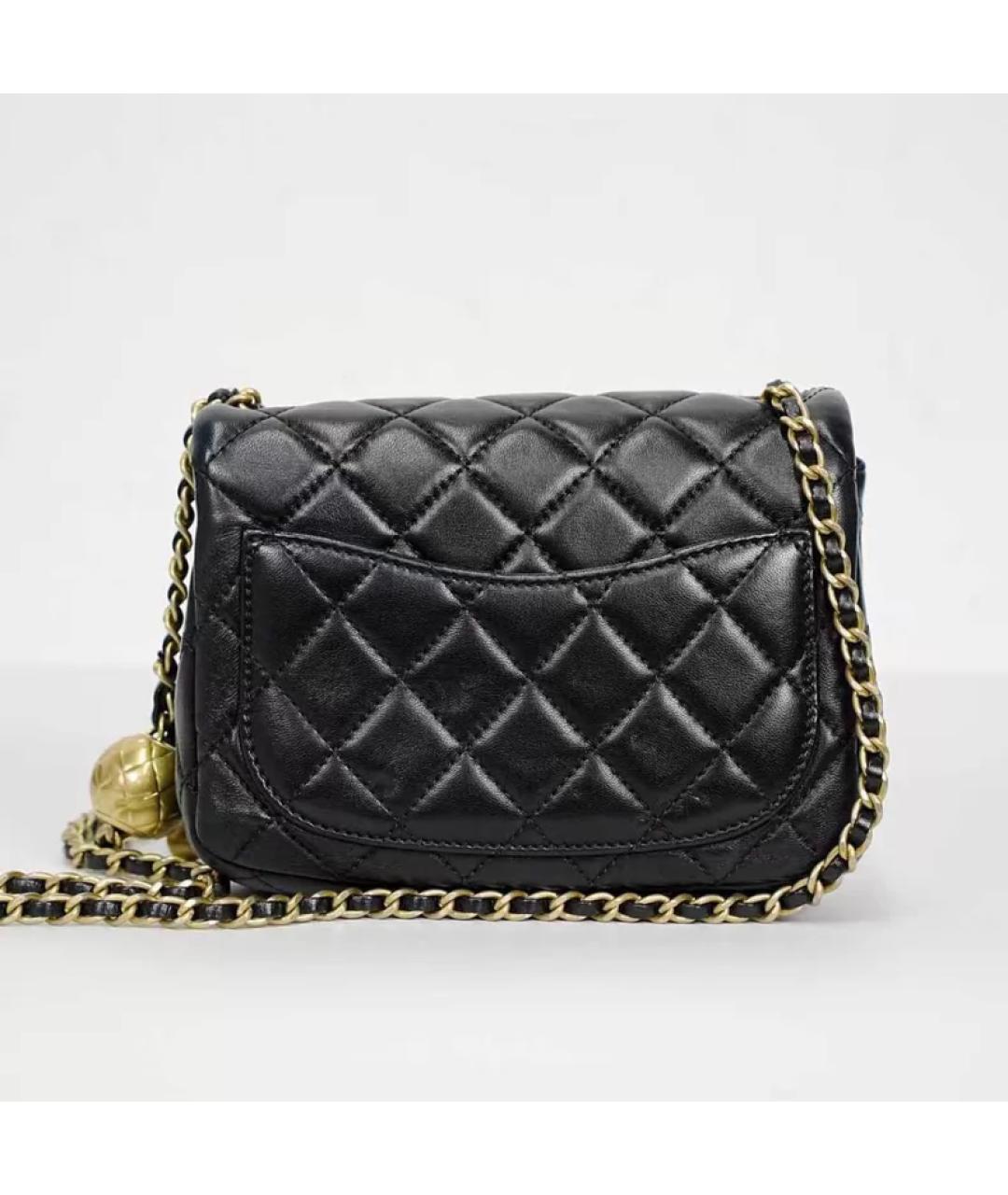 CHANEL Черная кожаная сумка через плечо, фото 2