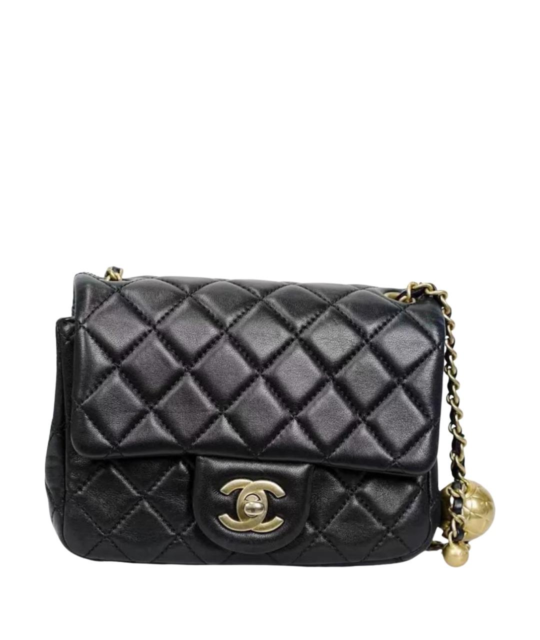 CHANEL Черная кожаная сумка через плечо, фото 1