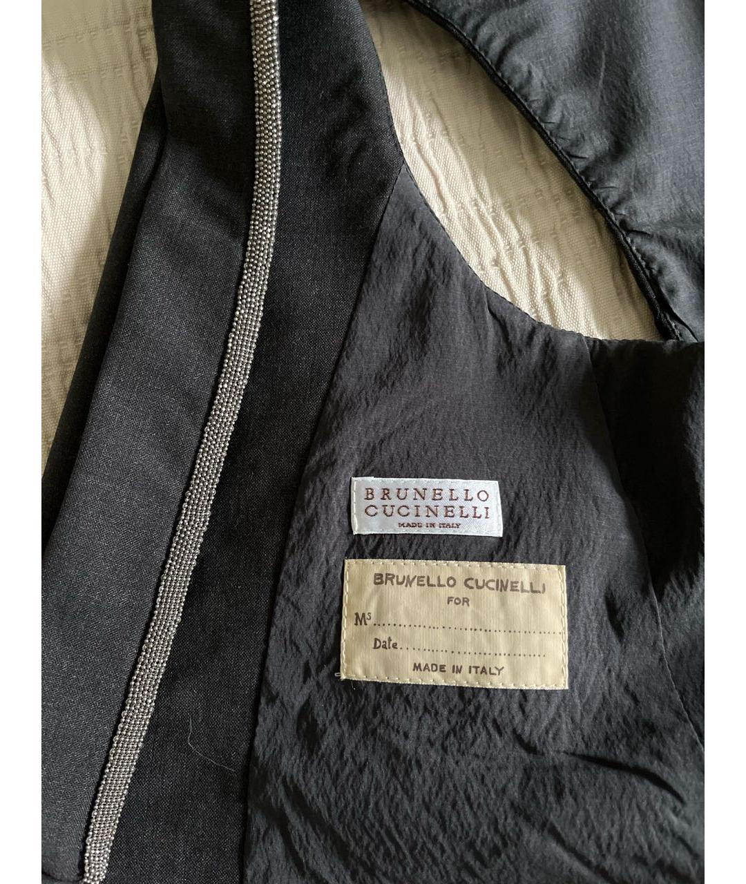 BRUNELLO CUCINELLI Серый шерстяной жилет, фото 4