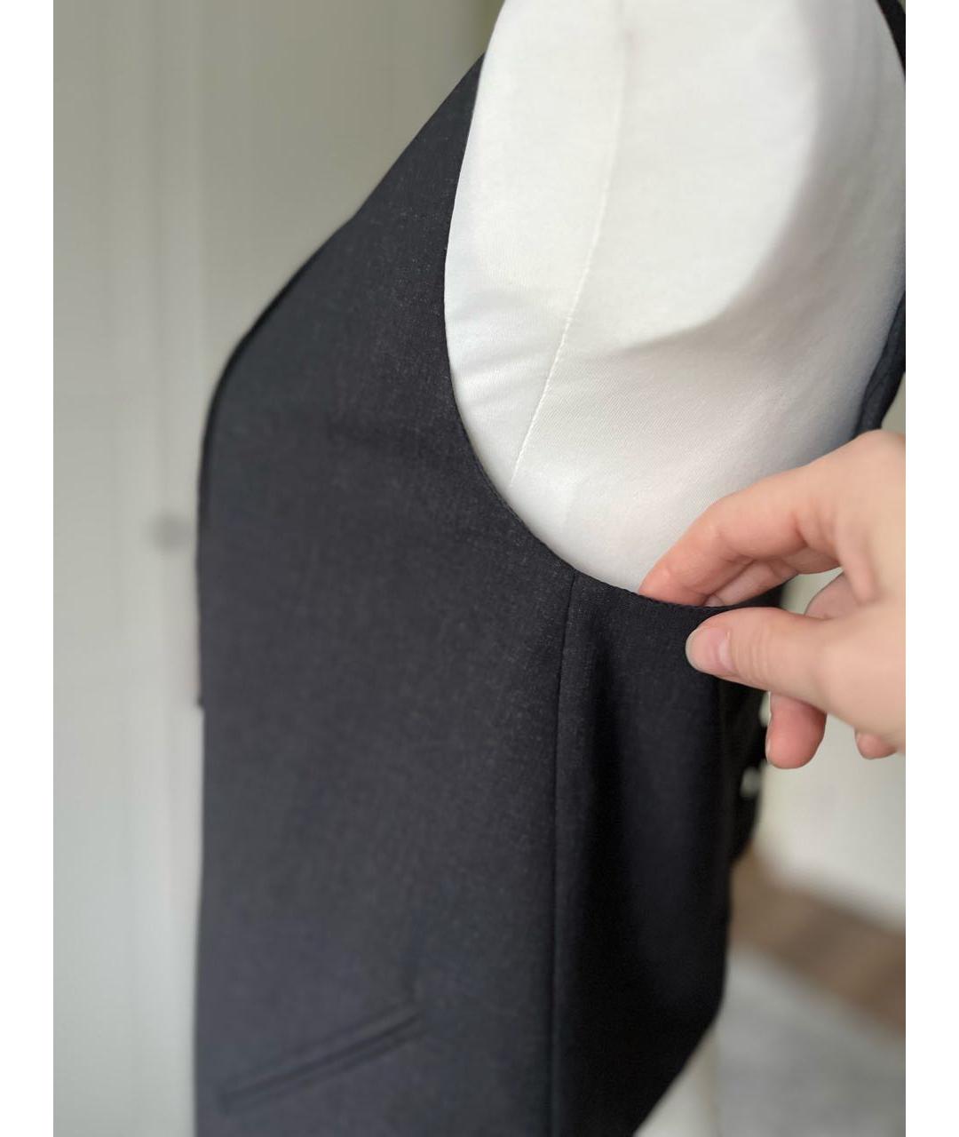 BRUNELLO CUCINELLI Серый шерстяной жилет, фото 7