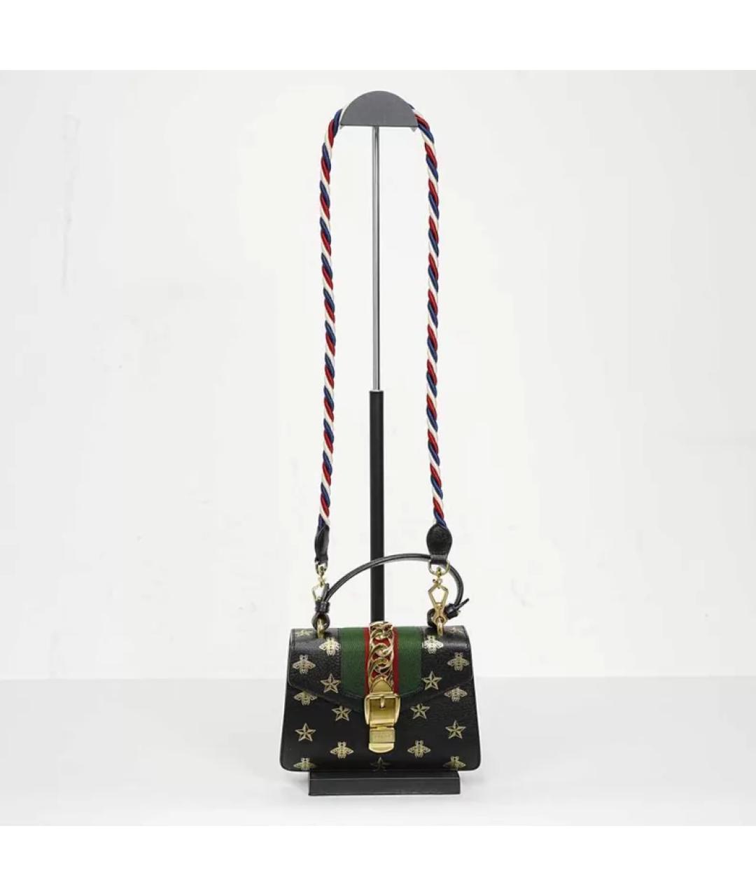 GUCCI Черная кожаная сумка с короткими ручками, фото 6