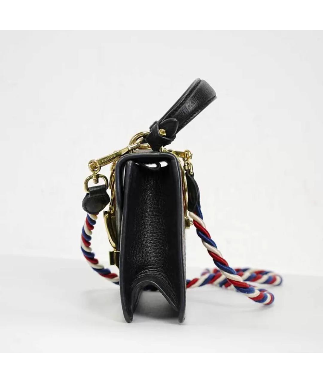 GUCCI Черная кожаная сумка с короткими ручками, фото 4