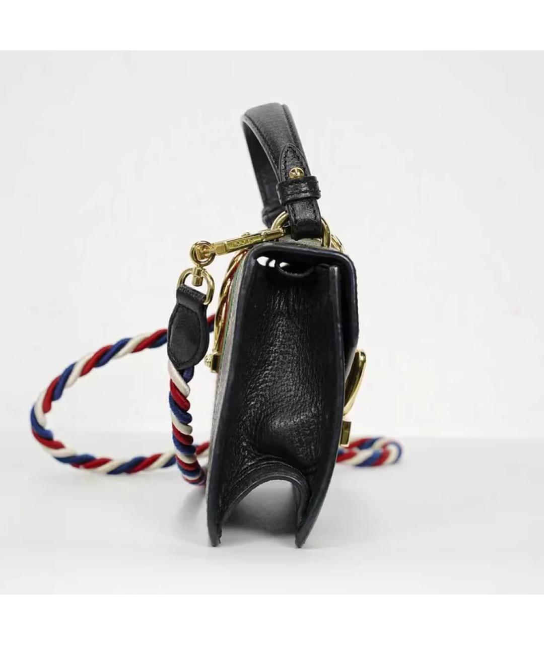 GUCCI Черная кожаная сумка с короткими ручками, фото 7