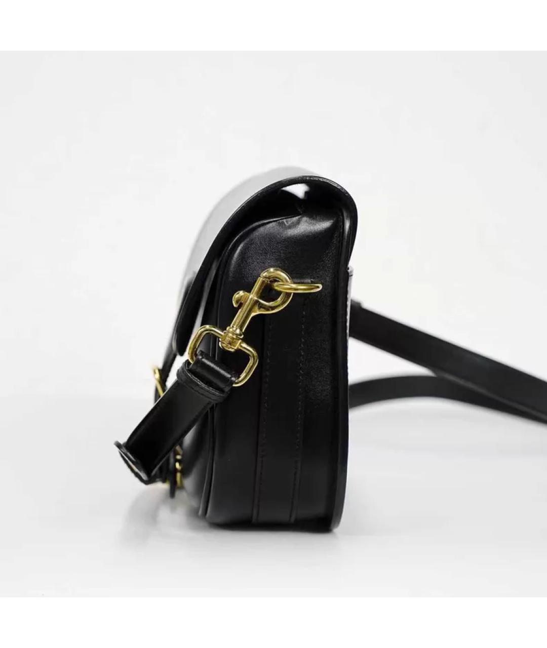 CHRISTIAN DIOR Черная кожаная сумка с короткими ручками, фото 5