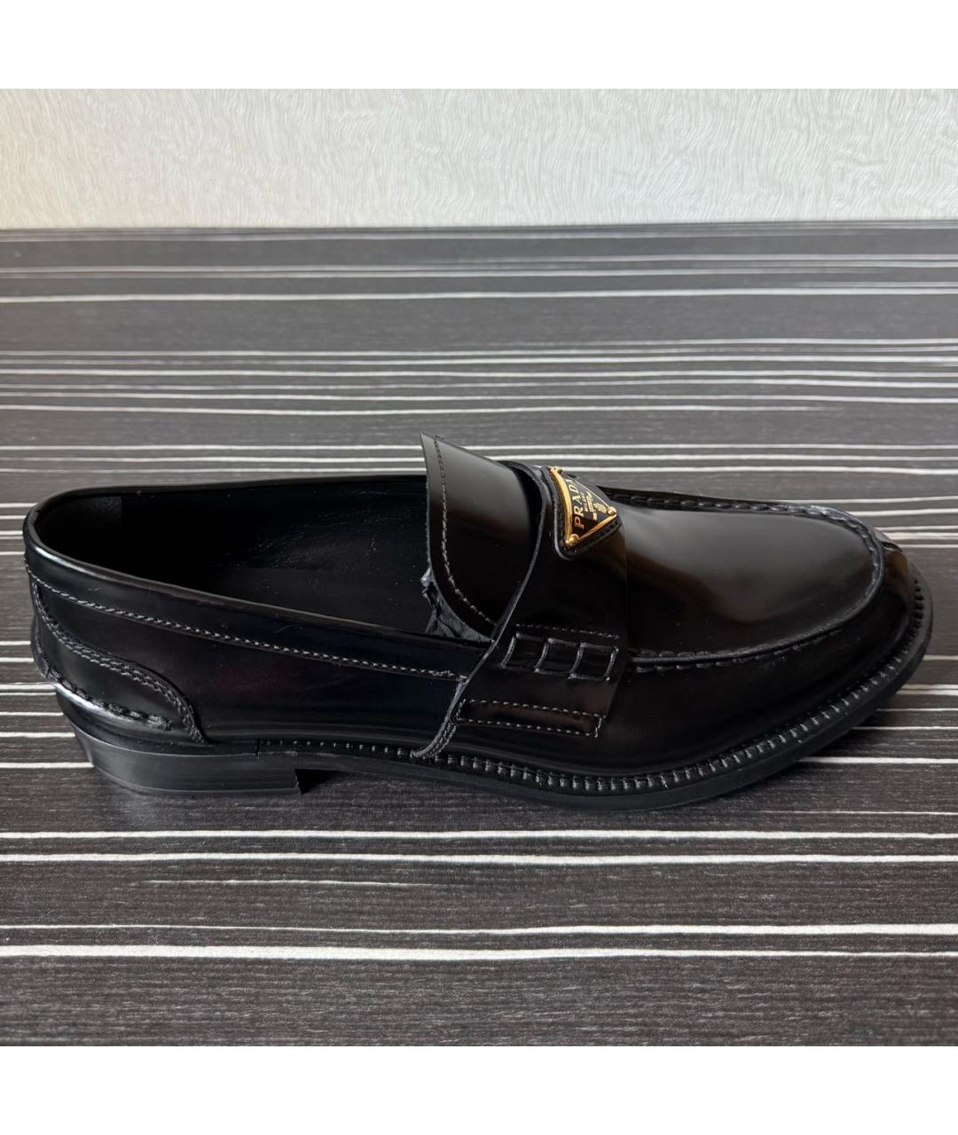 PRADA Черные лоферы из лакированной кожи, фото 9