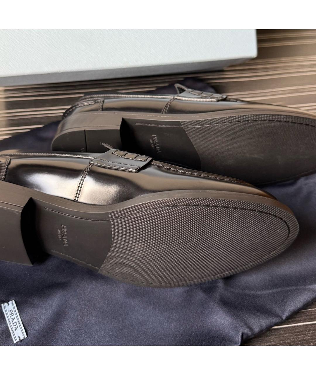 PRADA Черные лоферы из лакированной кожи, фото 8