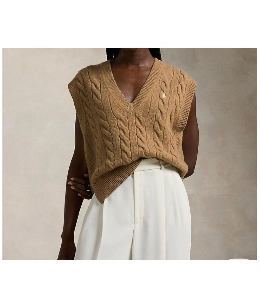 POLO RALPH LAUREN Бежевая шерстяная жилетка, фото 4