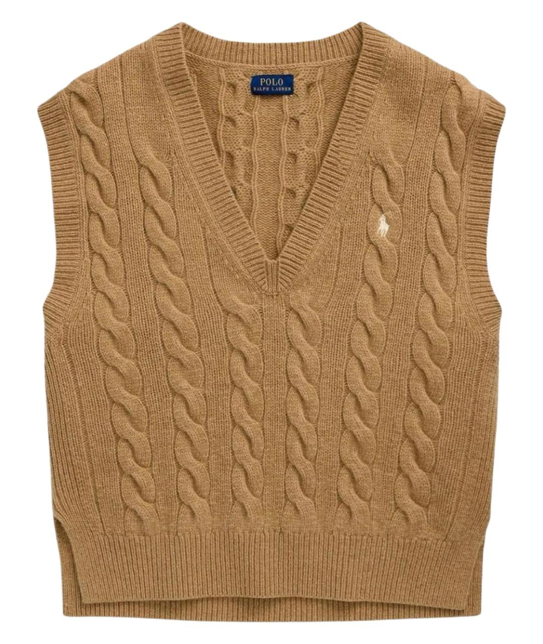 POLO RALPH LAUREN Бежевая шерстяная жилетка, фото 1