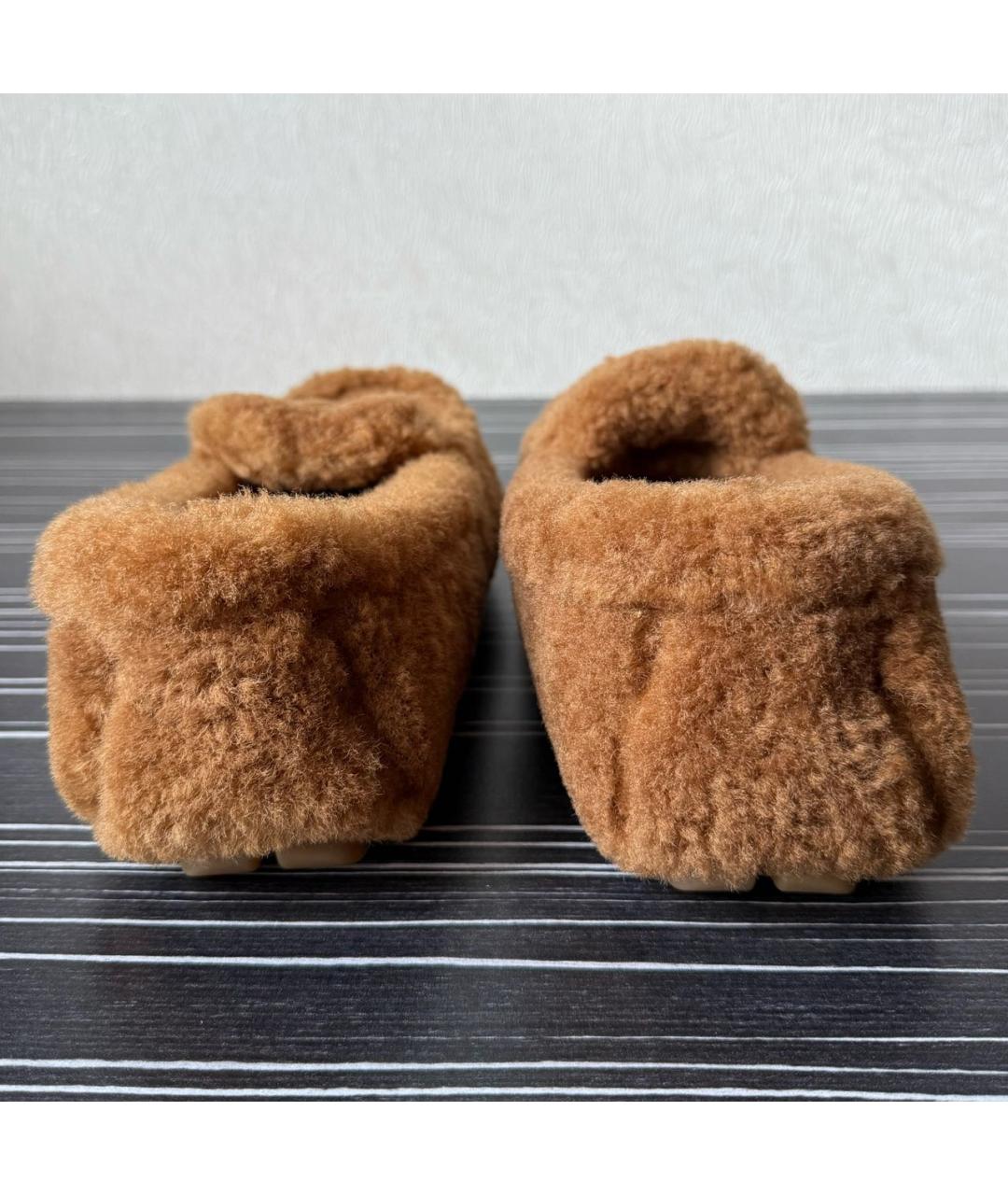 PRADA Коричневые текстильные мокасины, фото 4