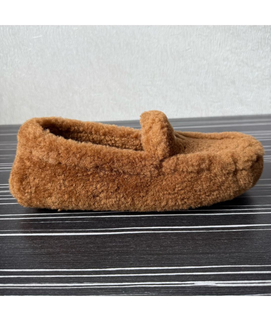 PRADA Коричневые текстильные мокасины, фото 9