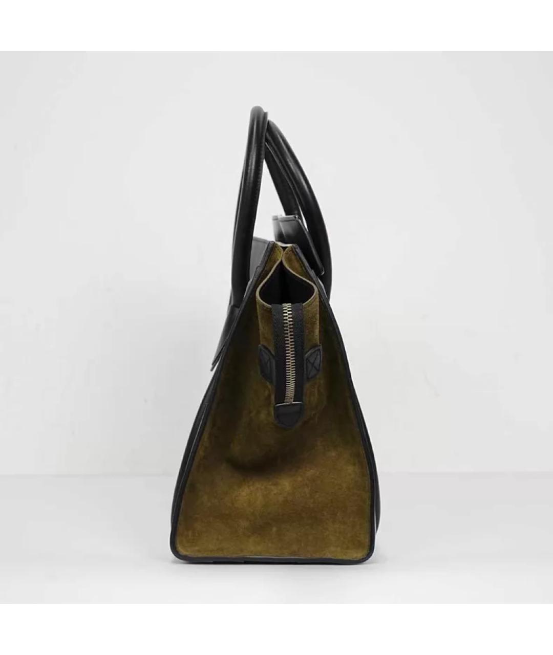 CELINE Мульти кожаная сумка с короткими ручками, фото 5