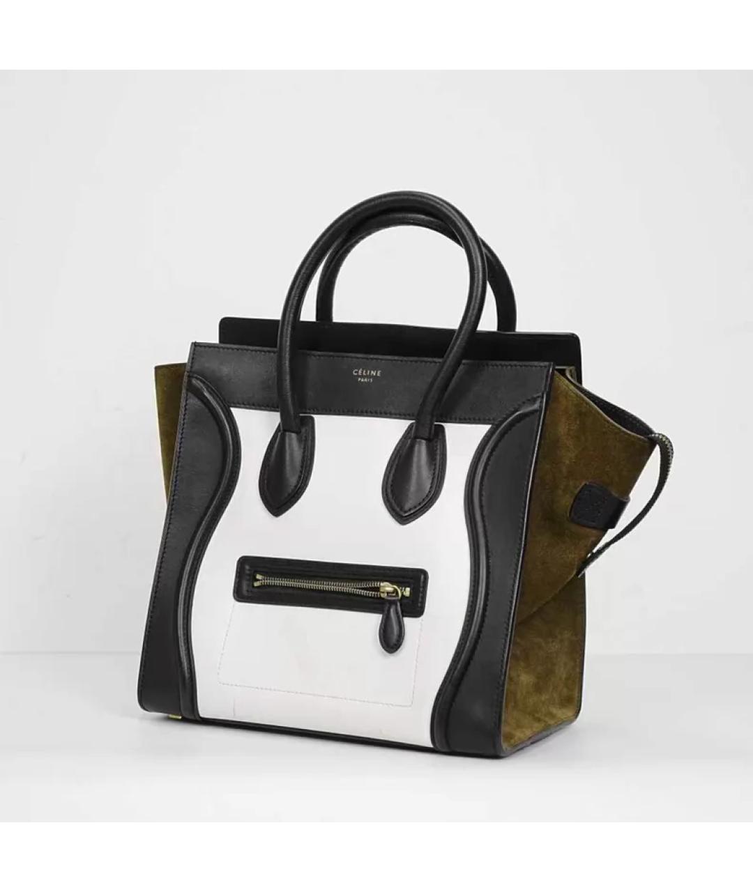 CELINE Мульти кожаная сумка с короткими ручками, фото 2