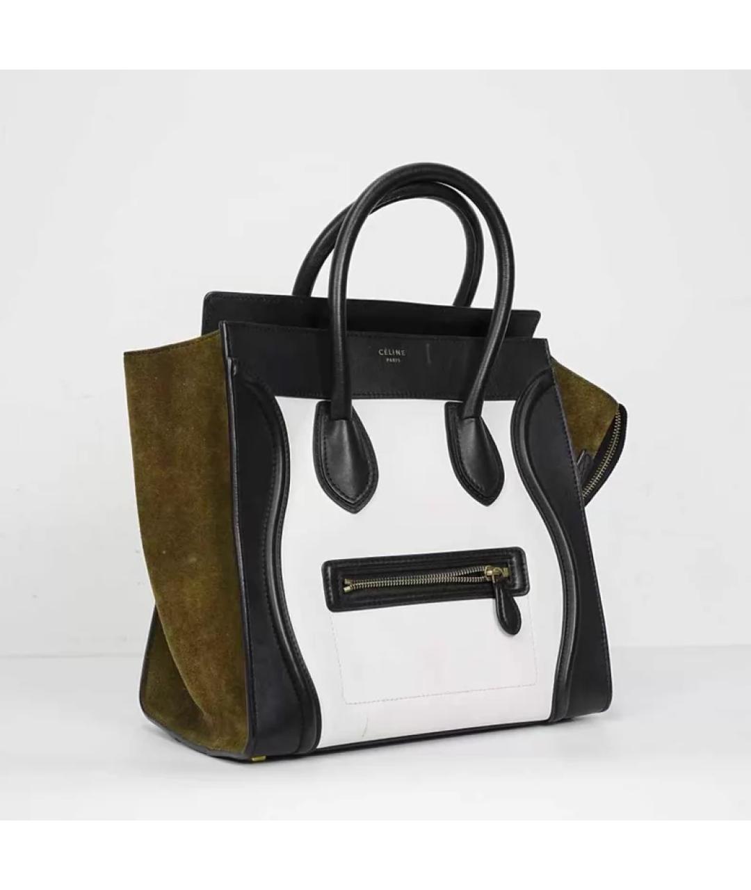 CELINE Мульти кожаная сумка с короткими ручками, фото 3