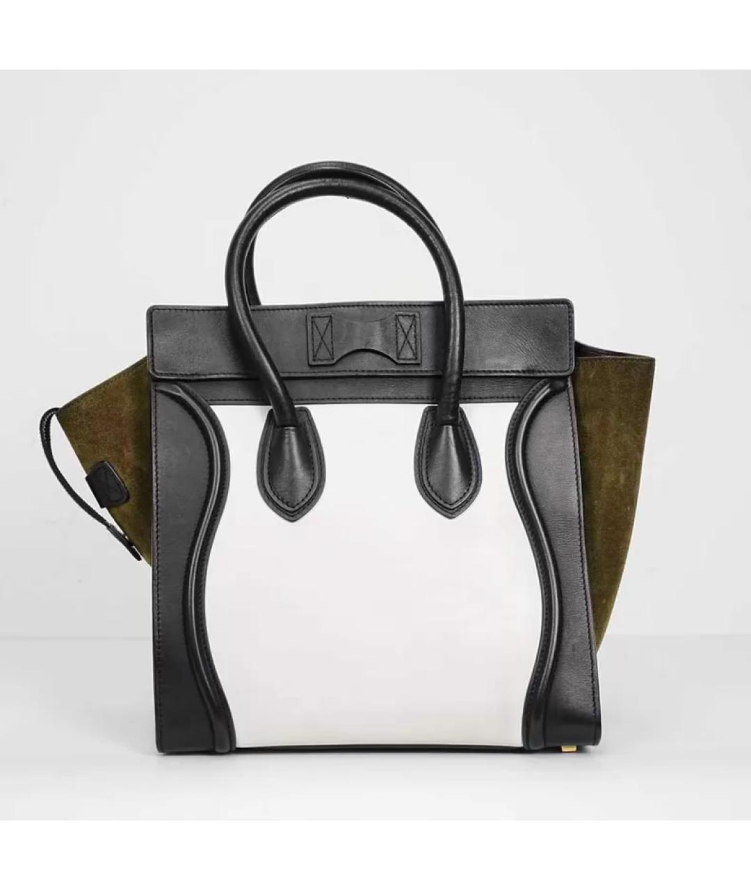 CELINE Мульти кожаная сумка с короткими ручками, фото 6