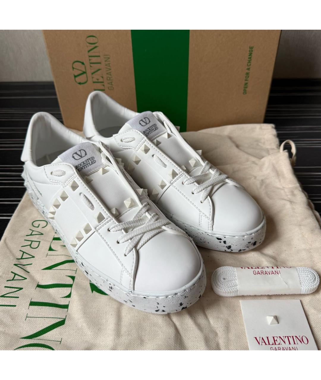 VALENTINO Белые кожаные кеды, фото 6