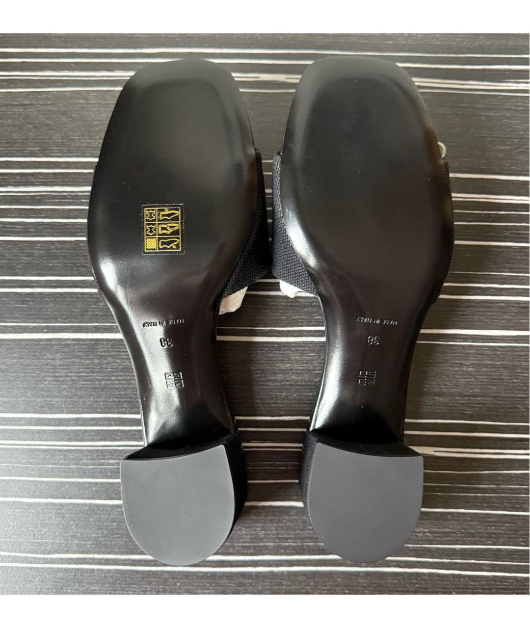 GIVENCHY Черные текстильные мюли, фото 5