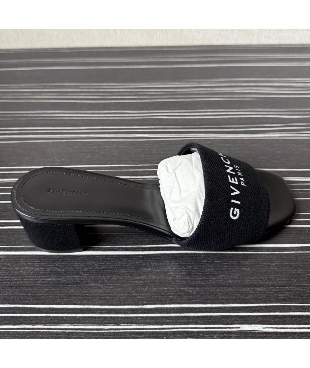 GIVENCHY Черные текстильные мюли, фото 6