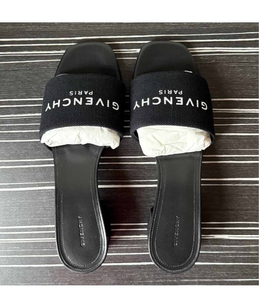 GIVENCHY Черные текстильные мюли, фото 3