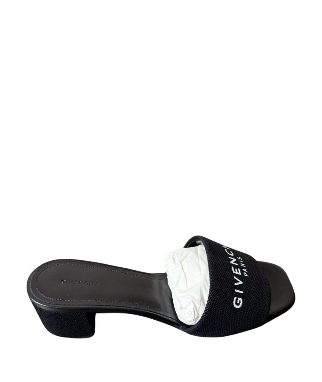 GIVENCHY Черные текстильные мюли, фото 1