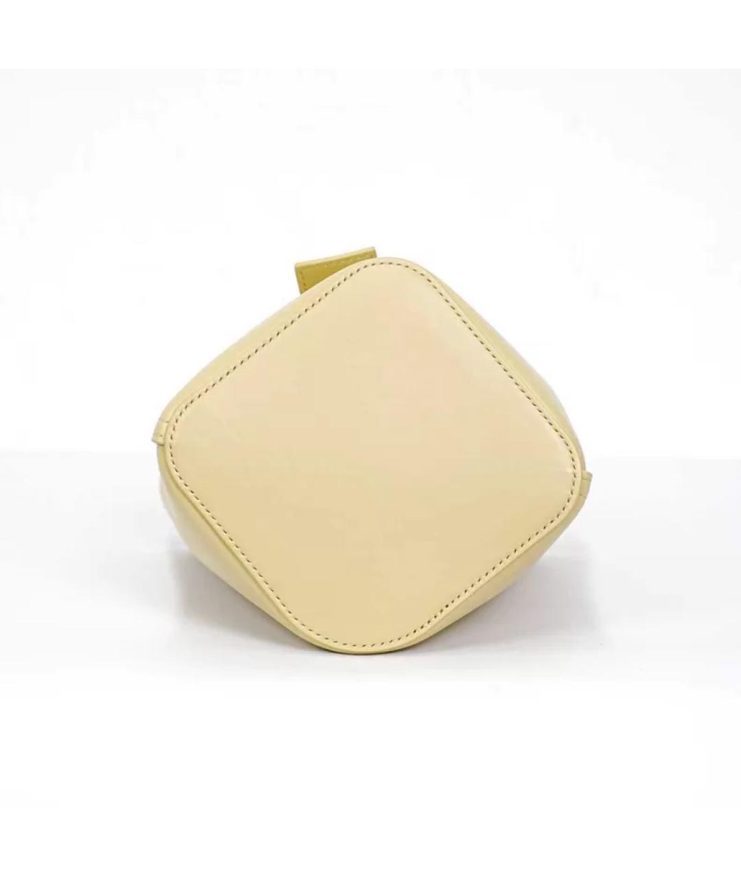 LOEWE Бежевая кожаная сумка с короткими ручками, фото 7