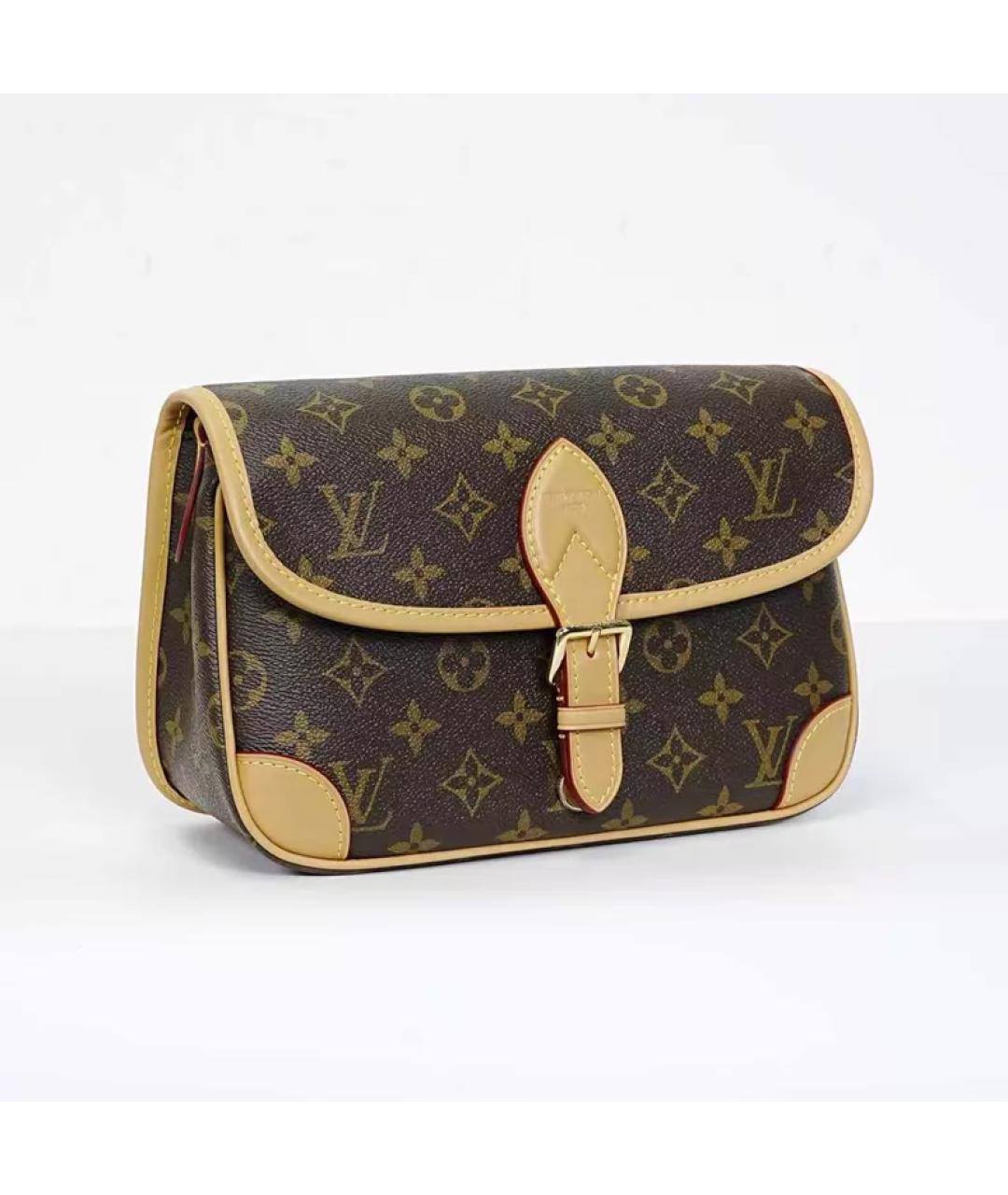 LOUIS VUITTON Коричневая сумка с короткими ручками, фото 3