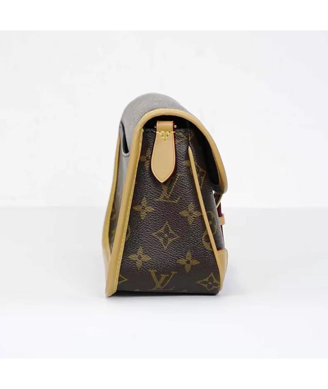 LOUIS VUITTON Коричневая сумка с короткими ручками, фото 4