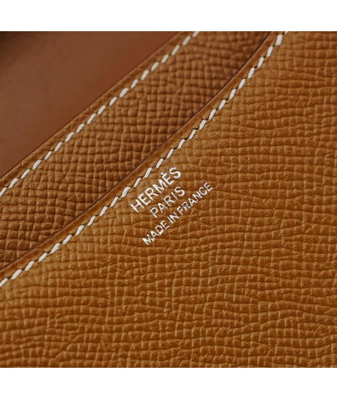 HERMES Коричневая кожаная сумка через плечо, фото 8