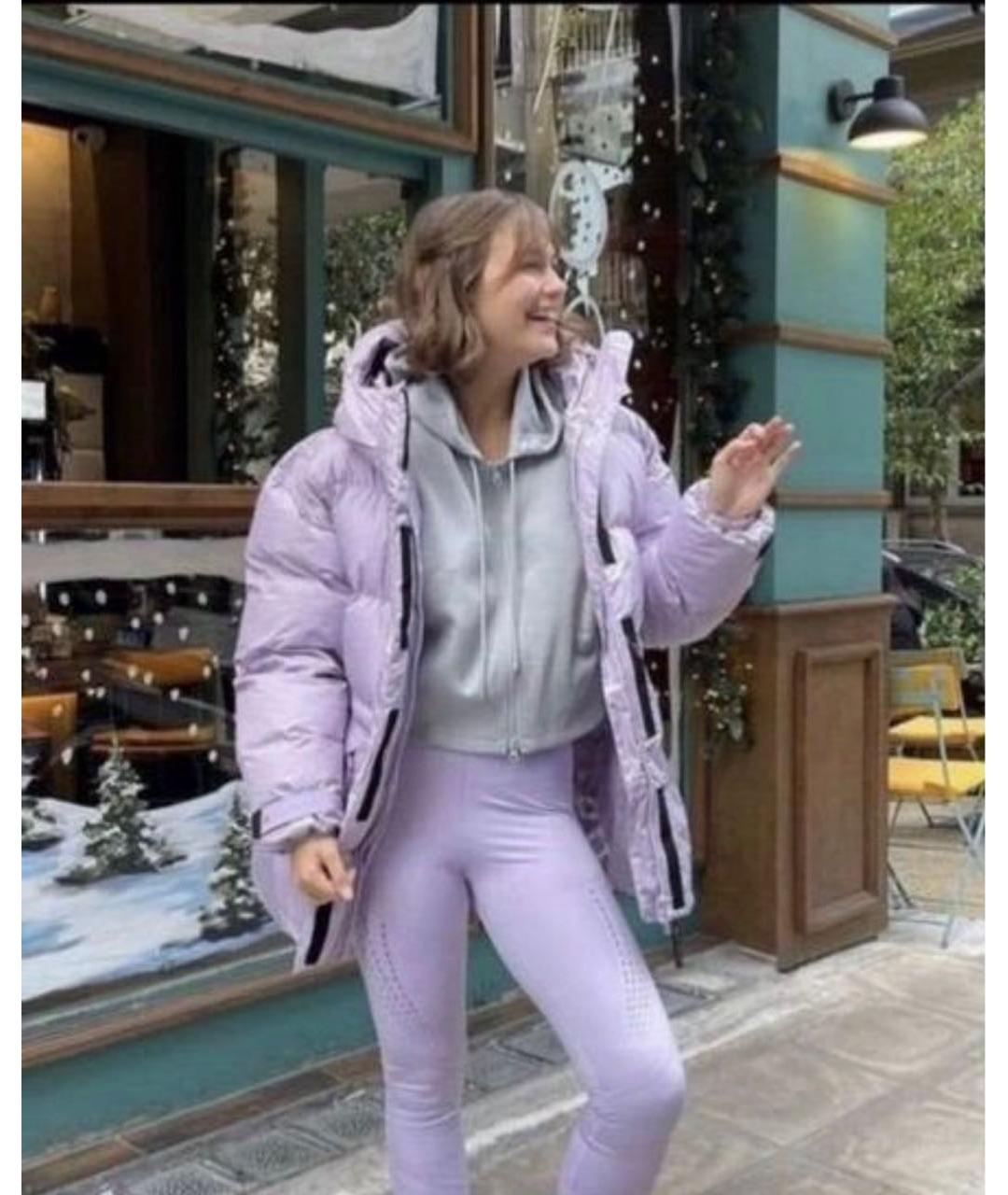 ADIDAS BY STELLA MCCARTNEY Фиолетовый полиэстеровый пуховик, фото 6