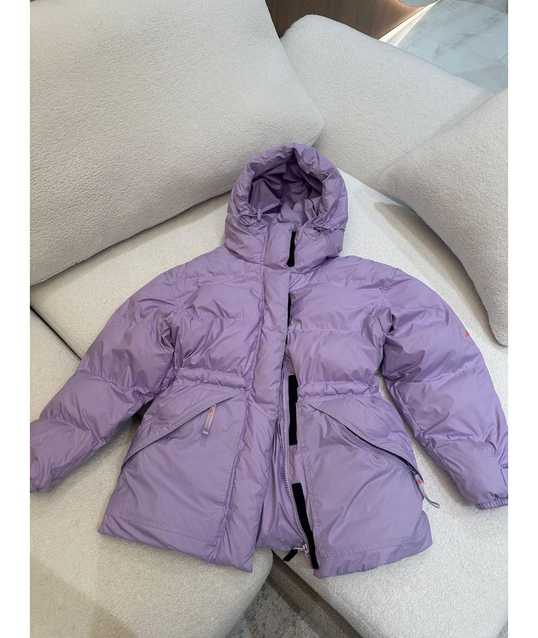 ADIDAS BY STELLA MCCARTNEY Фиолетовый полиэстеровый пуховик, фото 7