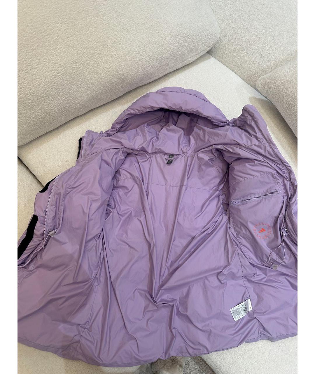 ADIDAS BY STELLA MCCARTNEY Фиолетовый полиэстеровый пуховик, фото 3