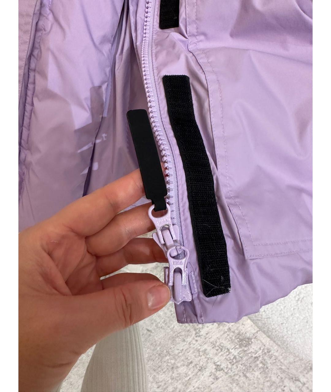 ADIDAS BY STELLA MCCARTNEY Фиолетовый полиэстеровый пуховик, фото 8