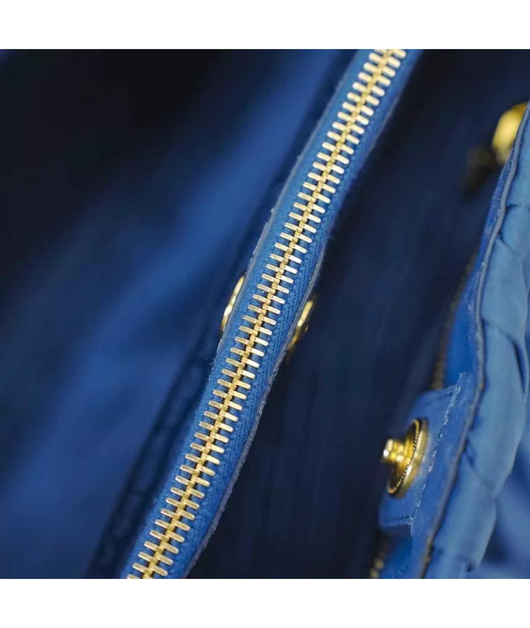 PRADA Синяя тканевая сумка с короткими ручками, фото 8