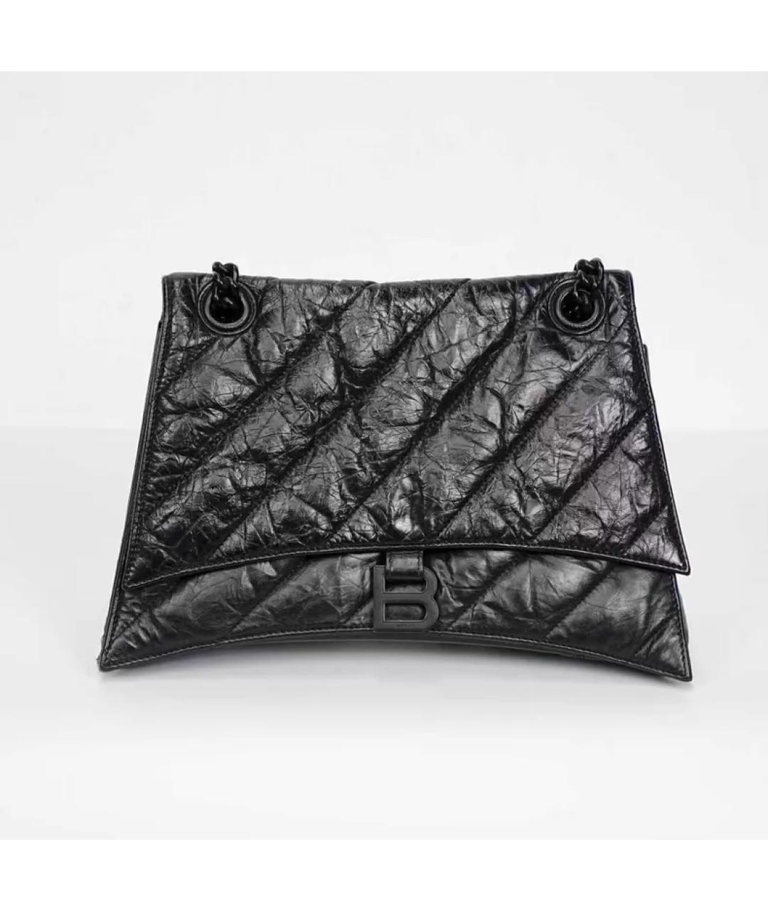 BALENCIAGA Черная кожаная сумка через плечо, фото 10