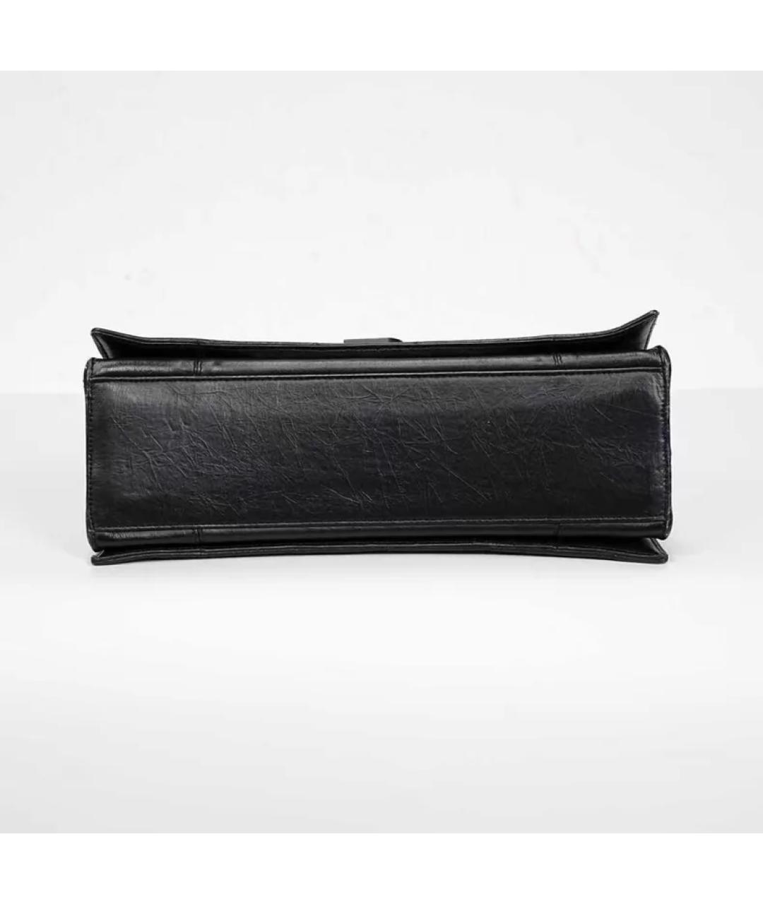 BALENCIAGA Черная кожаная сумка через плечо, фото 5
