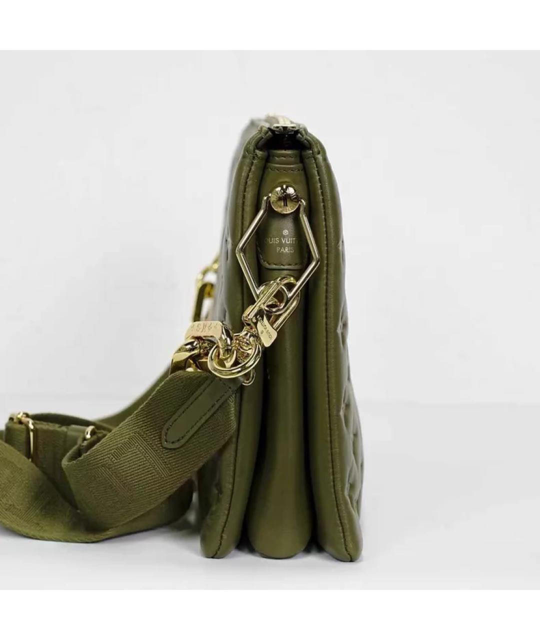 LOUIS VUITTON Хаки кожаная сумка через плечо, фото 2