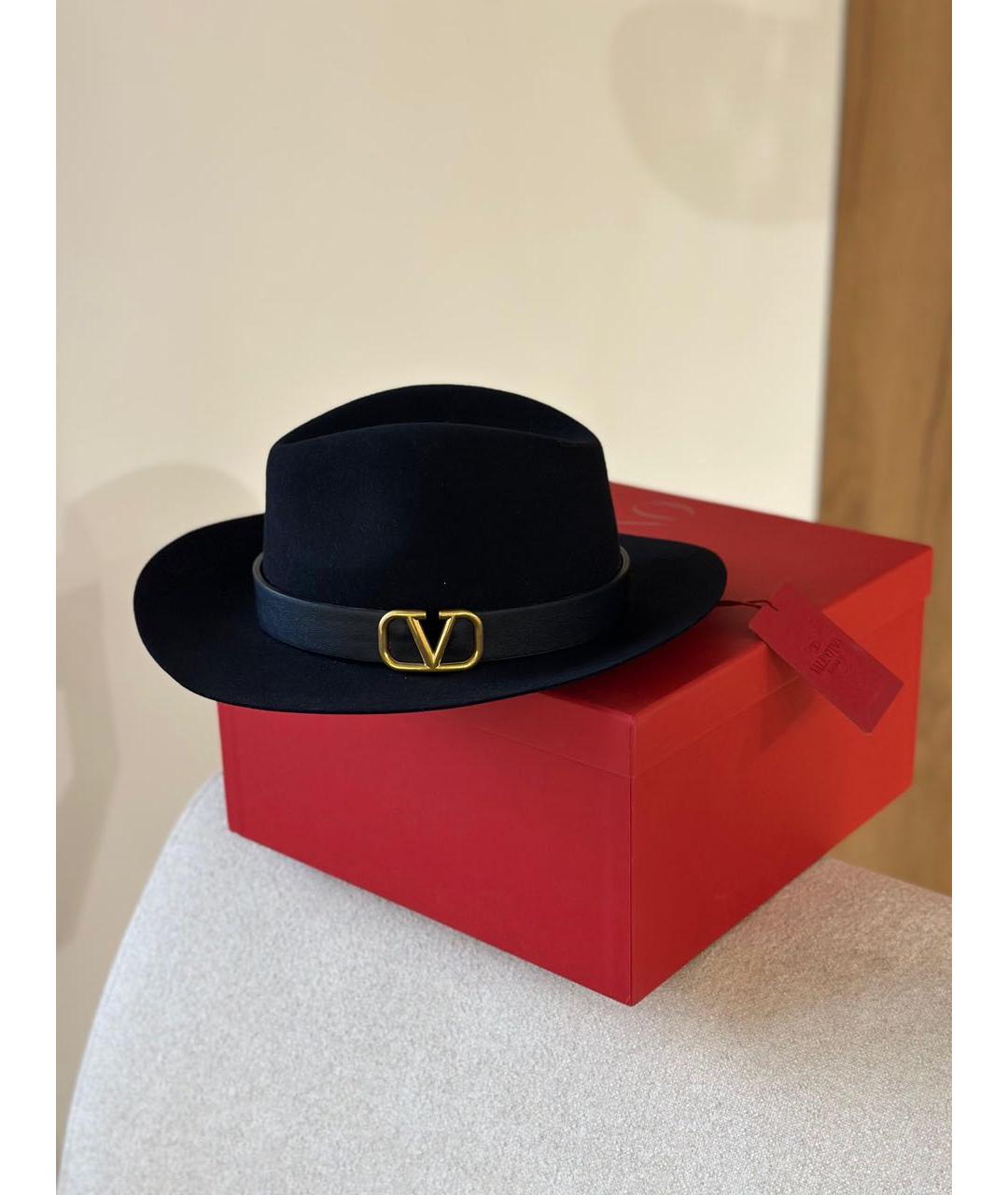 VALENTINO Черная шерстяная шляпа, фото 3