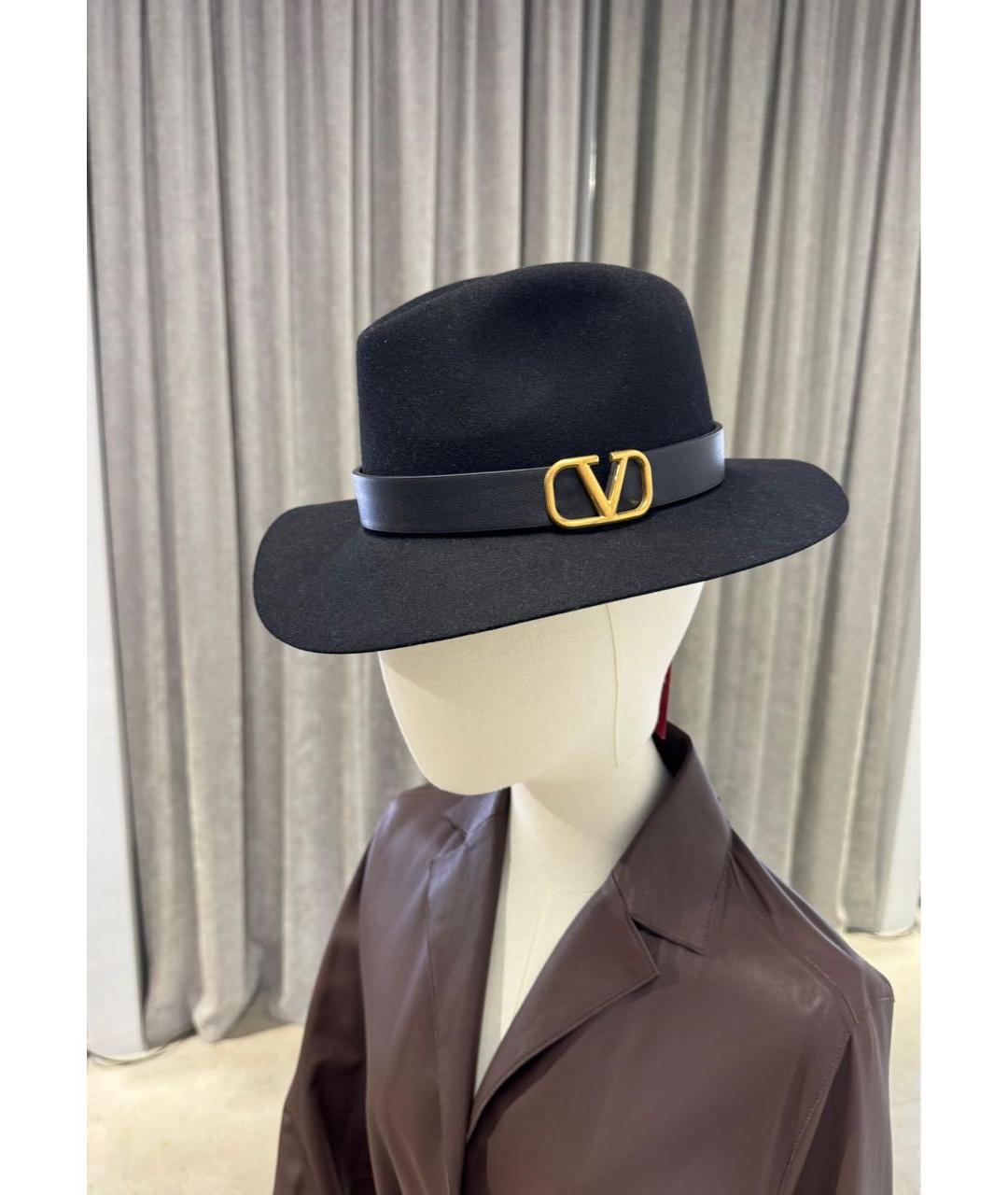 VALENTINO Черная шерстяная шляпа, фото 2