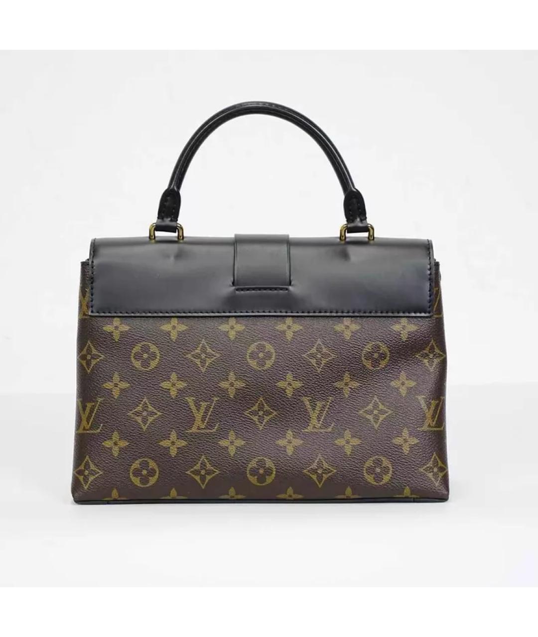 LOUIS VUITTON Черная кожаная сумка с короткими ручками, фото 2