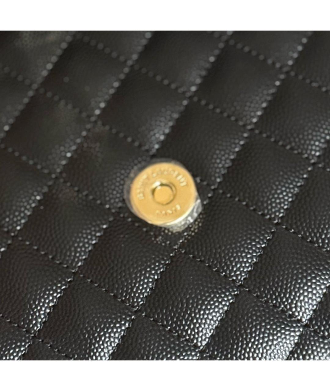 SAINT LAURENT Черная кожаная сумка через плечо, фото 6