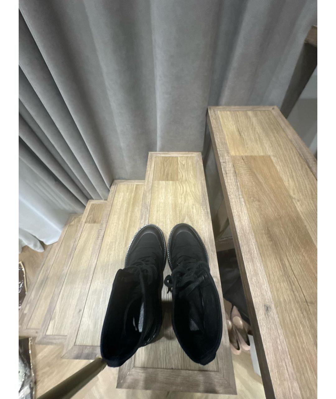 CELINE Черные текстильные ботинки, фото 3