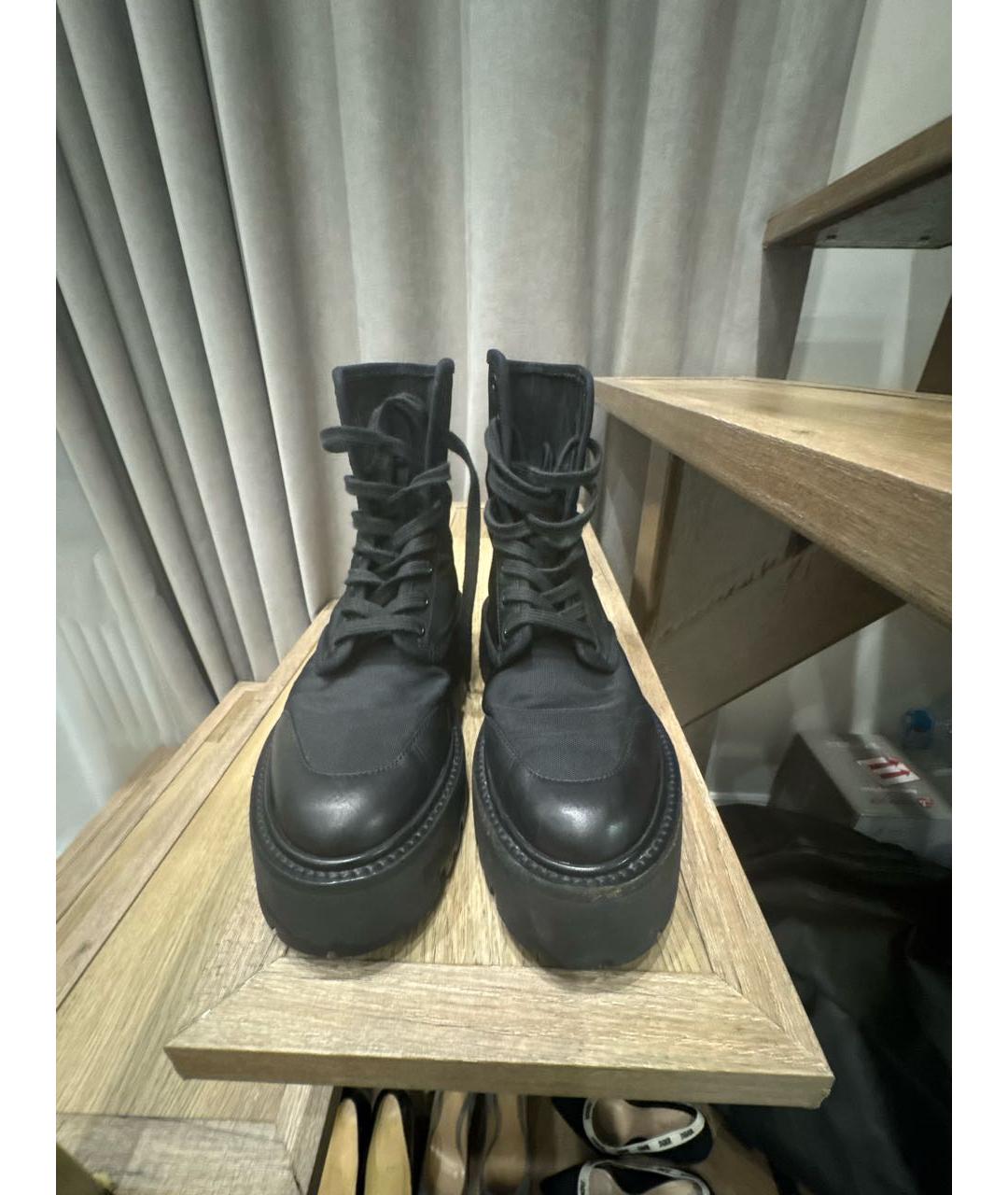 CELINE Черные текстильные ботинки, фото 2