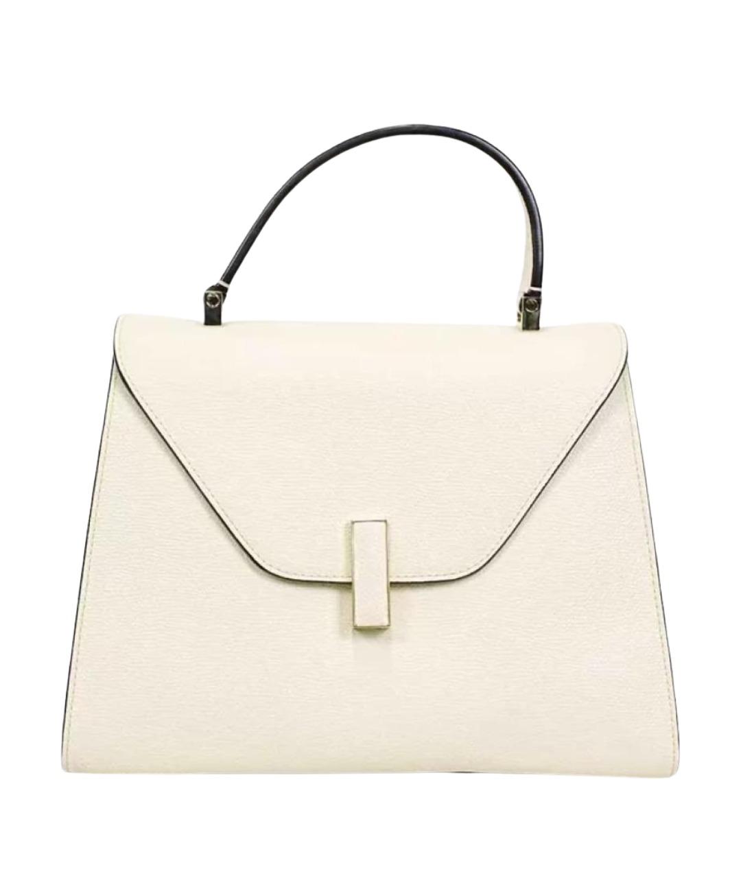 VALEXTRA Белая кожаная сумка с короткими ручками, фото 1