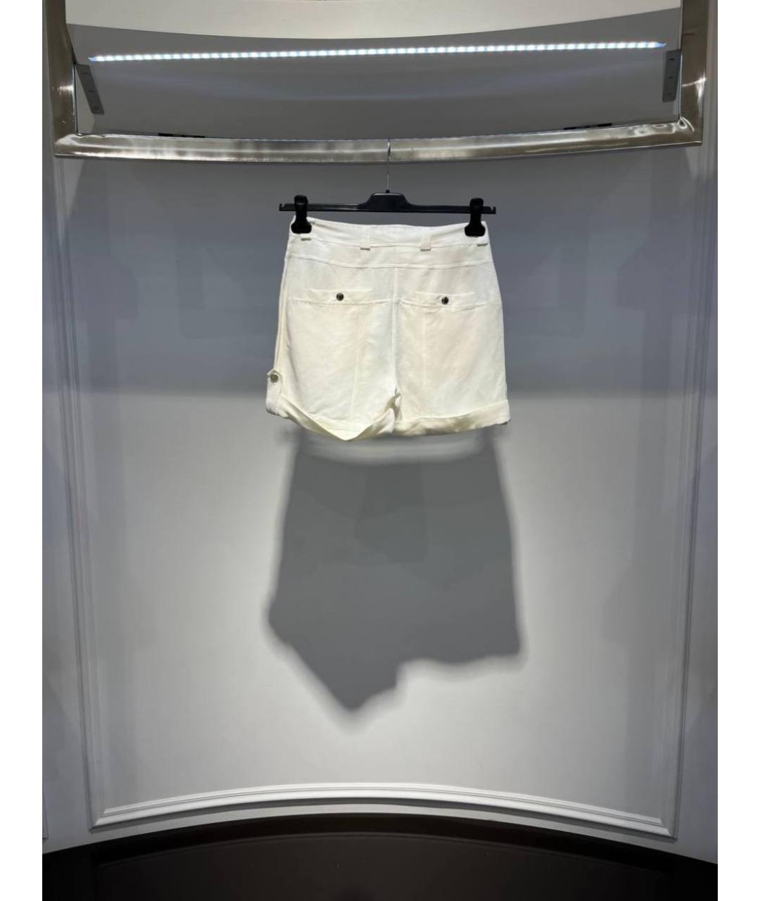 ROBERTO CAVALLI Белые льняные шорты, фото 3