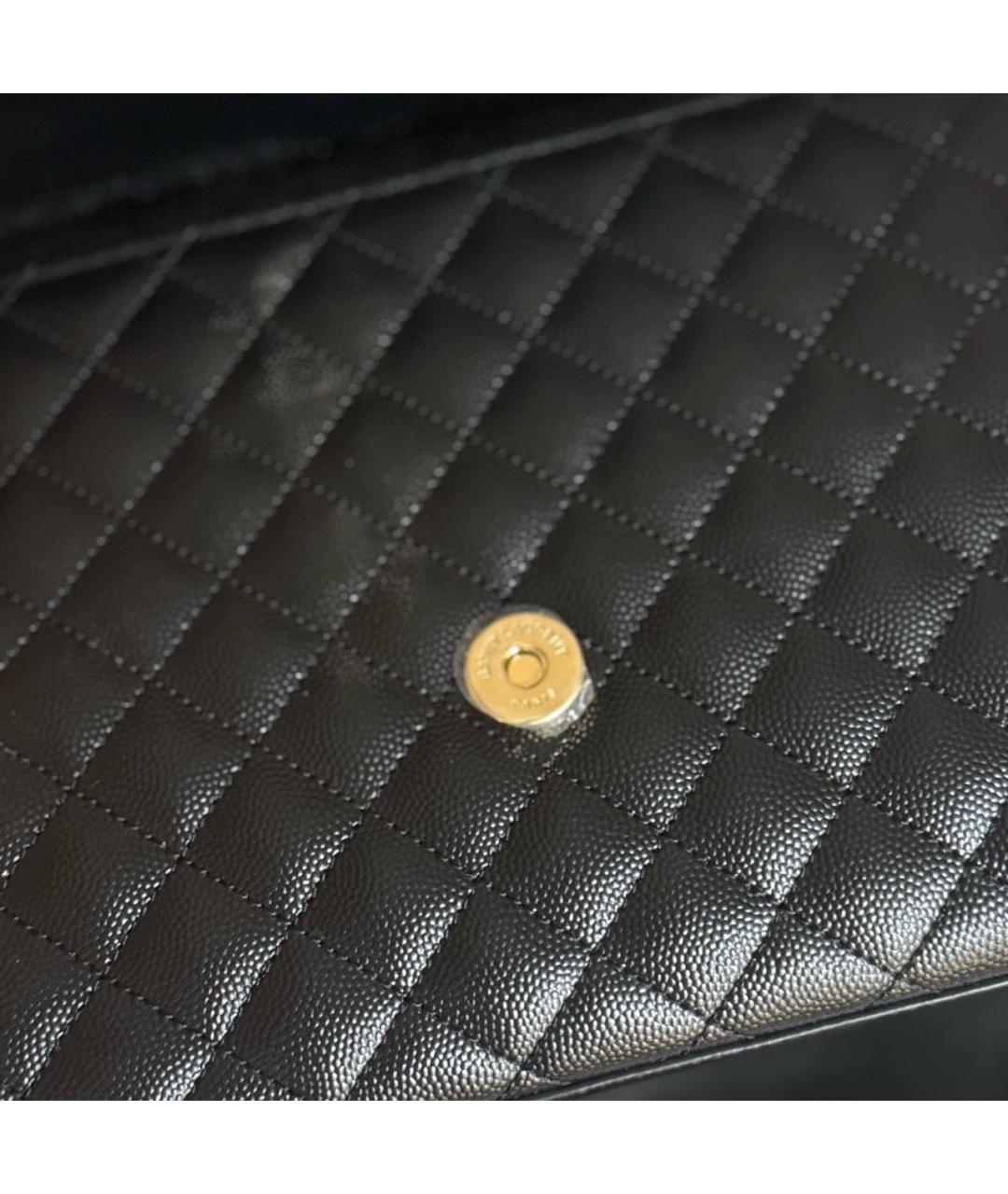 SAINT LAURENT Черная кожаная сумка через плечо, фото 6