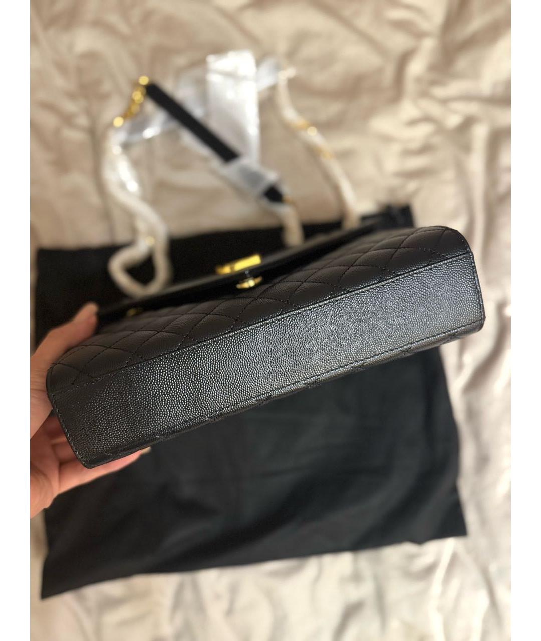 SAINT LAURENT Черная кожаная сумка через плечо, фото 4